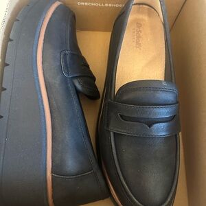 Dr. Scholl's Black Platform Loafers